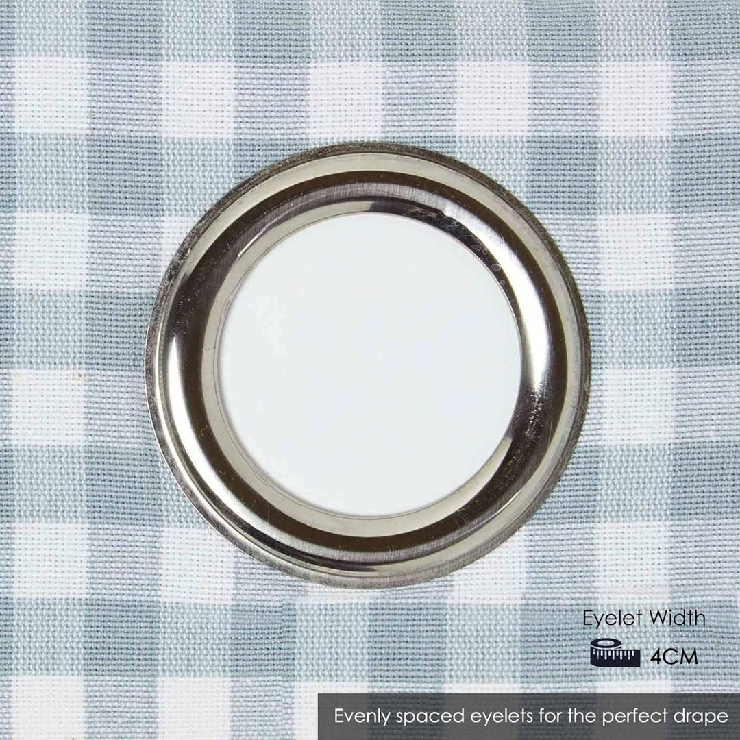 HOMESCAPES handgewobener Vorhang Ösenvorhang Dekoschal Gingham im 2er Set, 137 x 182 cm, 100% Reine