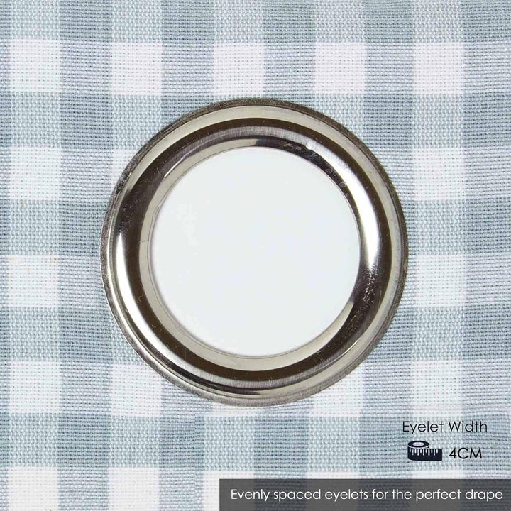 HOMESCAPES handgewobener Vorhang Ösenvorhang Dekoschal Gingham im 2er Set, 137 x 182 cm, 100% Reine