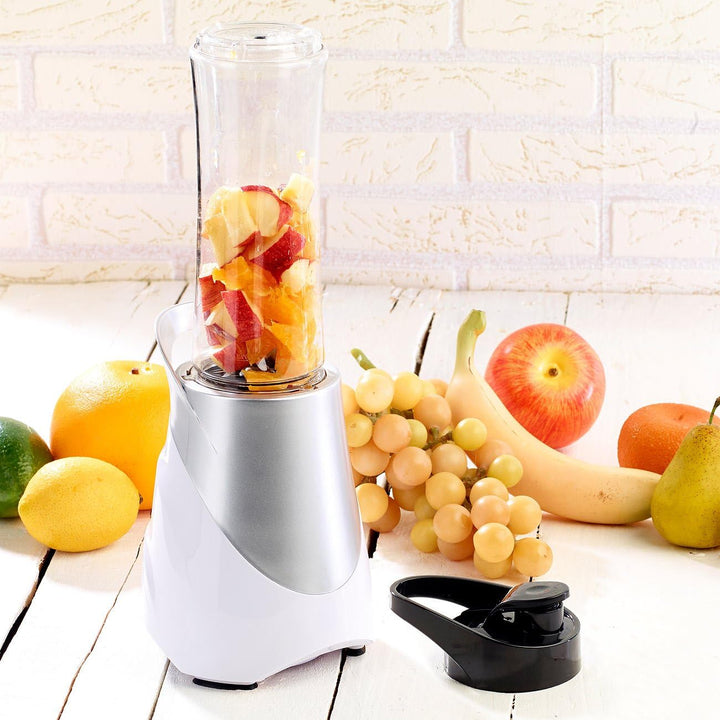 Rosenstein & Söhne Smoothie Maker: 2in1-Standmixer inklusive Smoothie-Mix-Trinkbecher, 300 Watt, 600