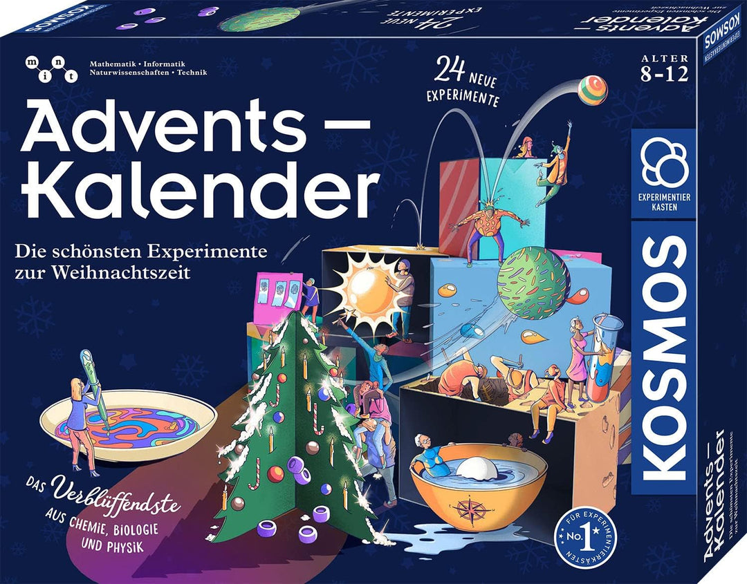KOSMOS 661076 Experimentierkasten Adventskalender 2023, Die schönsten Experimente zur Weihnachtszeit