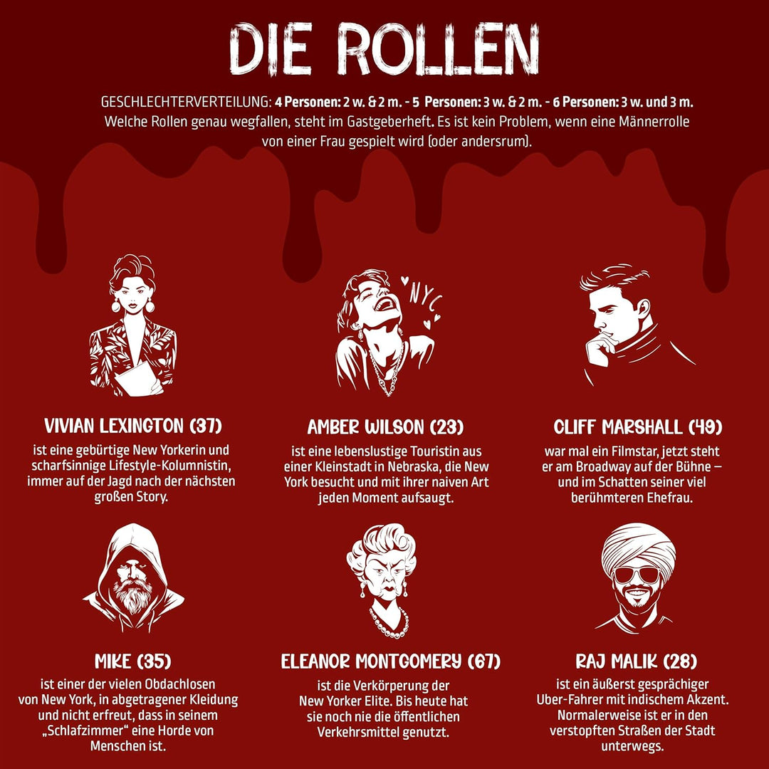 MORD bei Tisch Krimidinner für Zuhause - 4 bis 6 Personen - Der U-Bahn Fall - Das Krimi Spiel ab 16