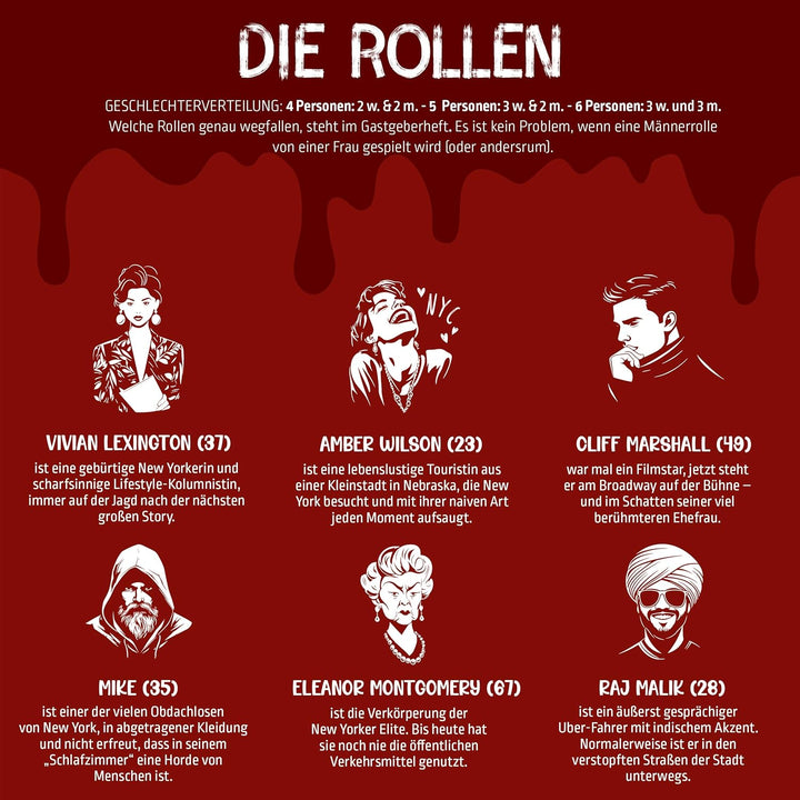 MORD bei Tisch Krimidinner für Zuhause - 4 bis 6 Personen - Der U-Bahn Fall - Das Krimi Spiel ab 16