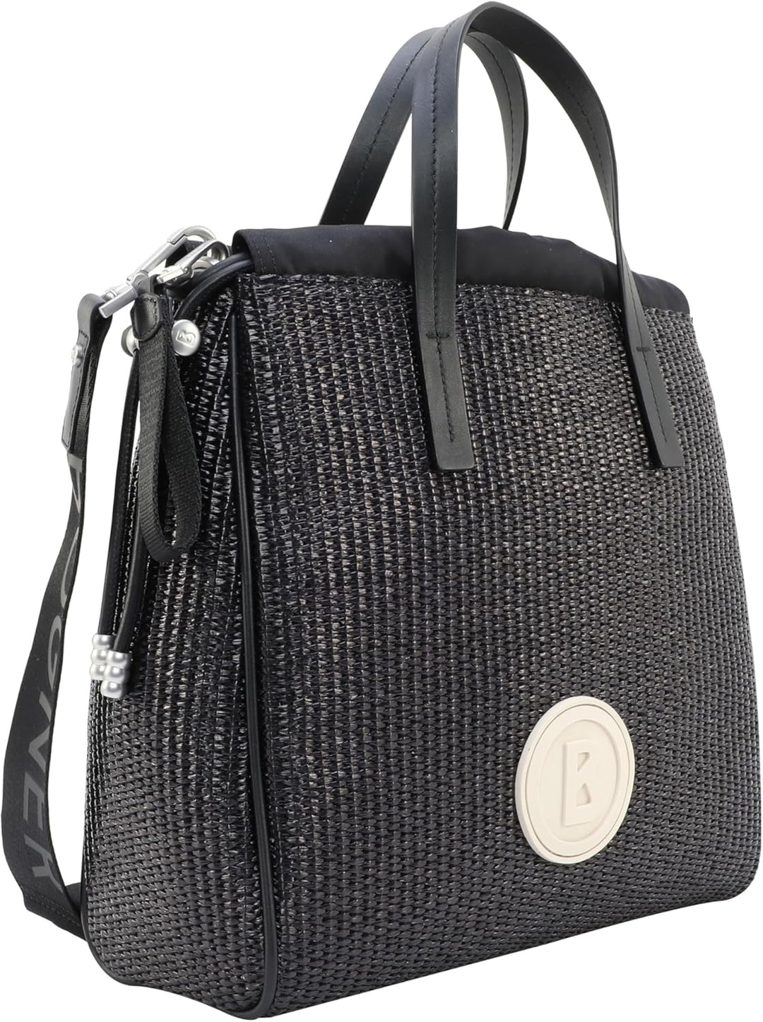 Bogner Ladies Airolo Malina Tote L Schwarz - Geflochtene Moderne Damen Tasche, Grösse One Size - Far
