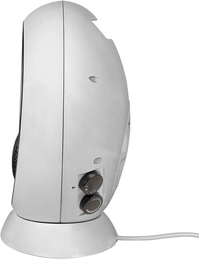 Deuba Heizlüfter Kamin Optik Elektrokamin LED Flammen Effekt 2 Heizstufen weiss Überhitzungsschutz E