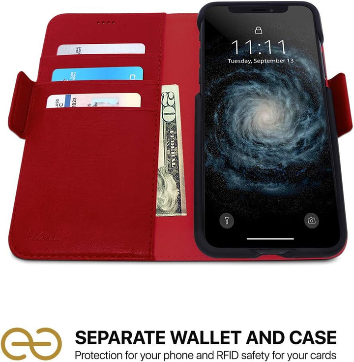 Dreem Fibonacci 2in1 Handyhülle Flipcase für iPhone X/Xs | Magnetisches iPhone Case | TPU Etui Leder