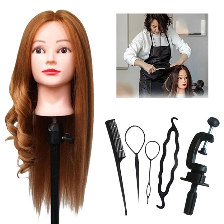 FGXY 80% Haartraining Kopf, Modell Frisur Set Werkzeuge und Feste Klammern und Unsichtbare Haarcurle