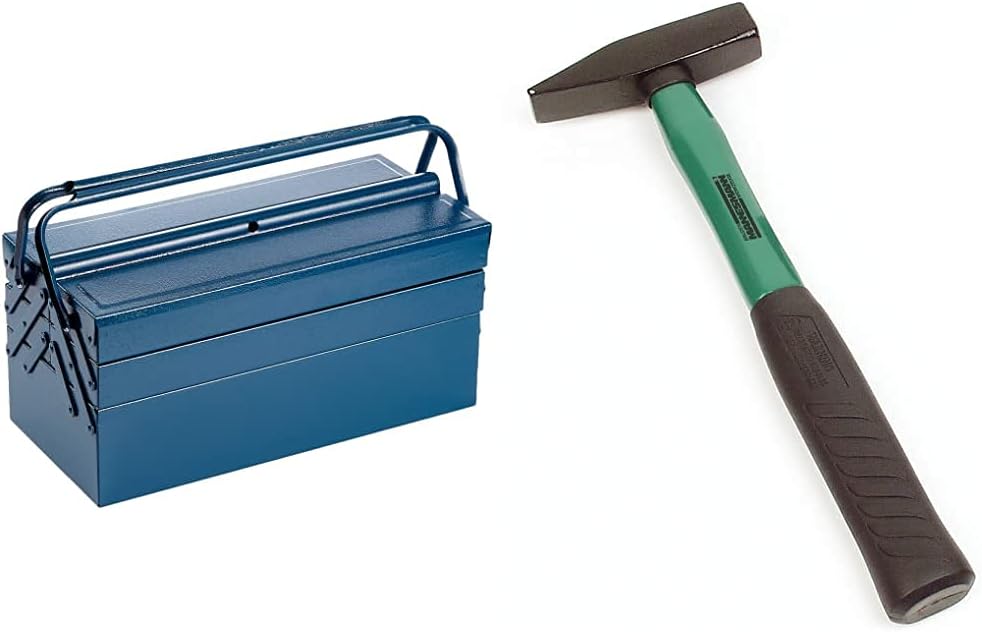 Brüder Mannesmann M 211-430 Montage Werkzeugkasten & 300 g, M76513 Bundle mit Schlosserhammer 300 g,