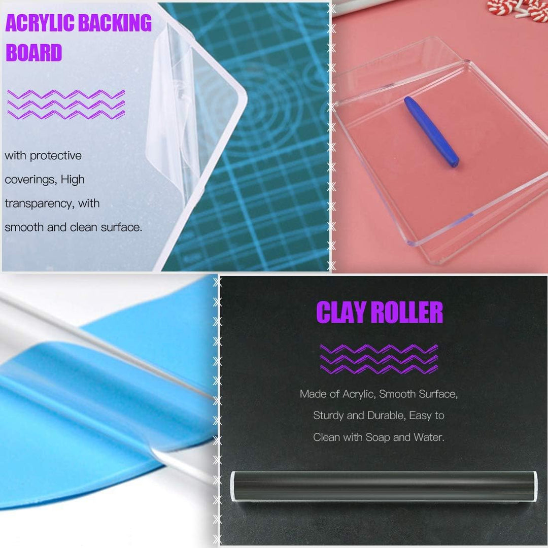 Swpeet Modelliermasse Modellierwerkzeug-Set, Malpinsel, Holz-Punktierwerkzeuge, Ball-Stylus-Werkzeug