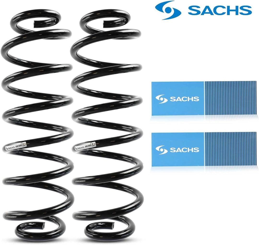 2x Original Sachs 996643 Fahrwerksfeder Hinterachse Kompatibel mit Superb II 3T4 2.0L 2008-2015 E.O.