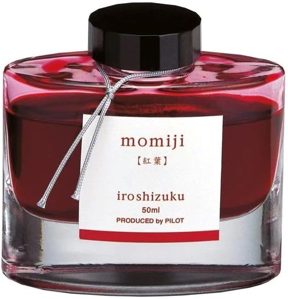 Pilot Iroshizuku Fountain Pen Ink – 50 ml Flasche – Momiji Autumn Leaves (Crimson) (Japan Import)