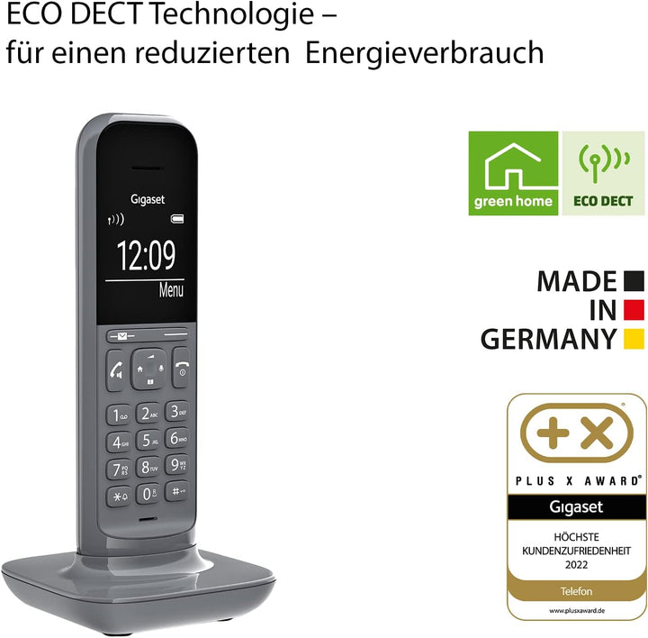 Gigaset CL390A, Schnurloses Telefon mit Anrufbeantworter, 2 Akustik-Profile, extra grosse Anzeige im