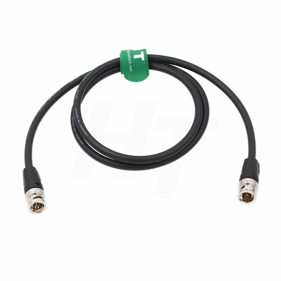 12G 4K HD SDI Video Koaxial BNC Kabel für Kamera Monitor Canare LV-61S 75 Ohm (1m, schwarz) 1 m