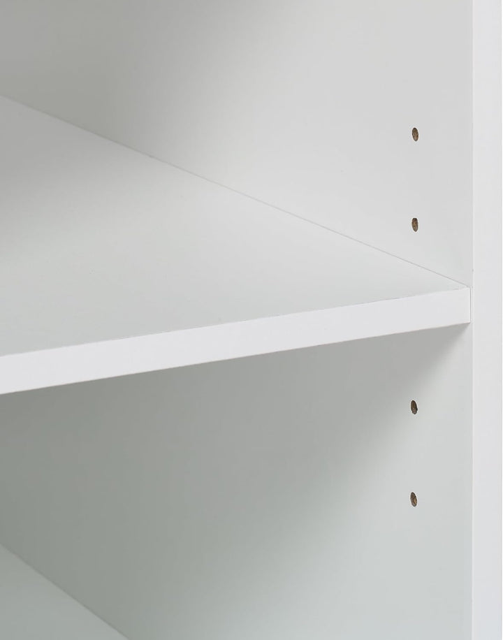 Relaxdays Rollcontainer mit 5 Fächern & Tür, Büro Beistellcontainer, mit Rollen, Büroschrank, HBT: 6