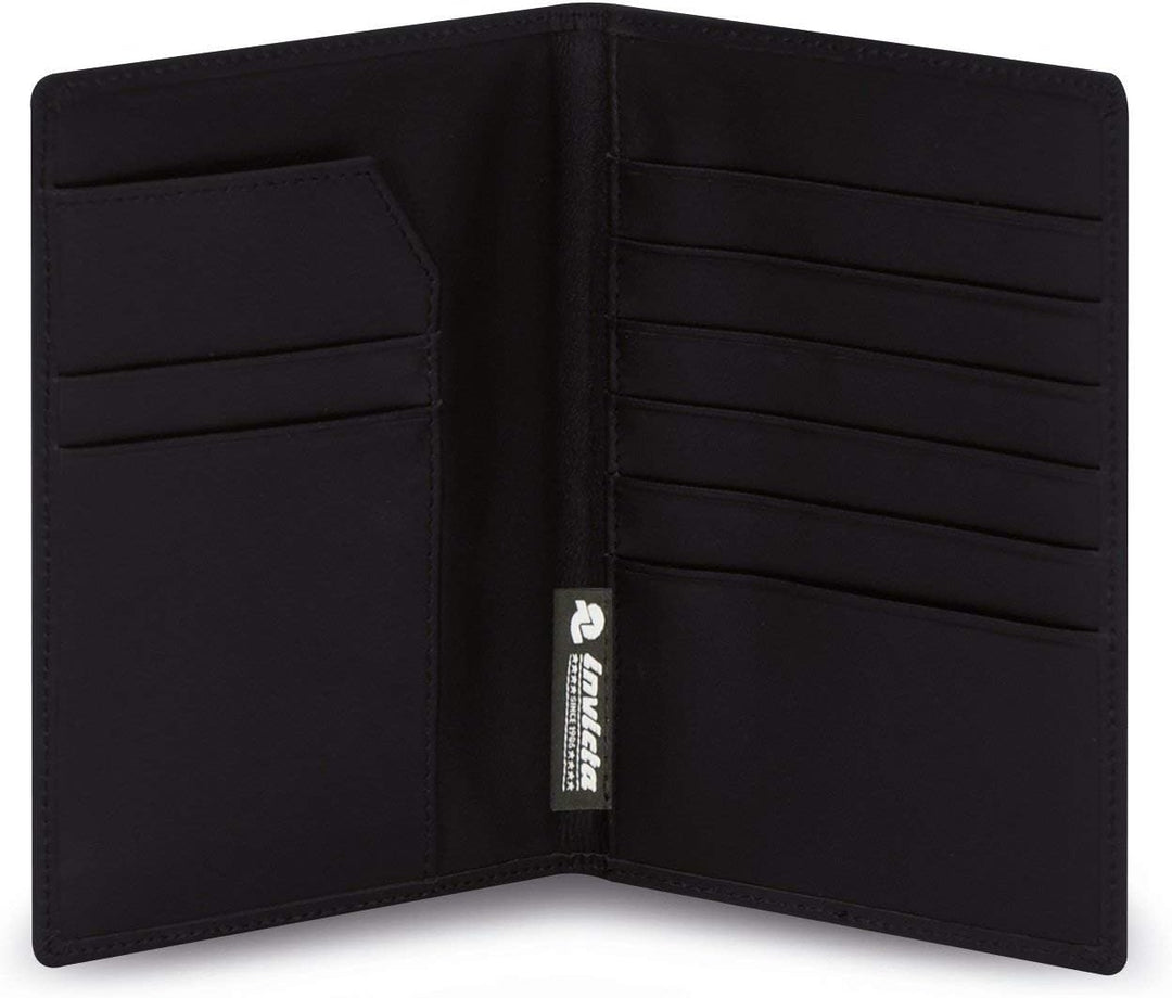 Invicta Reisepassetui, schwarz, Echtleder