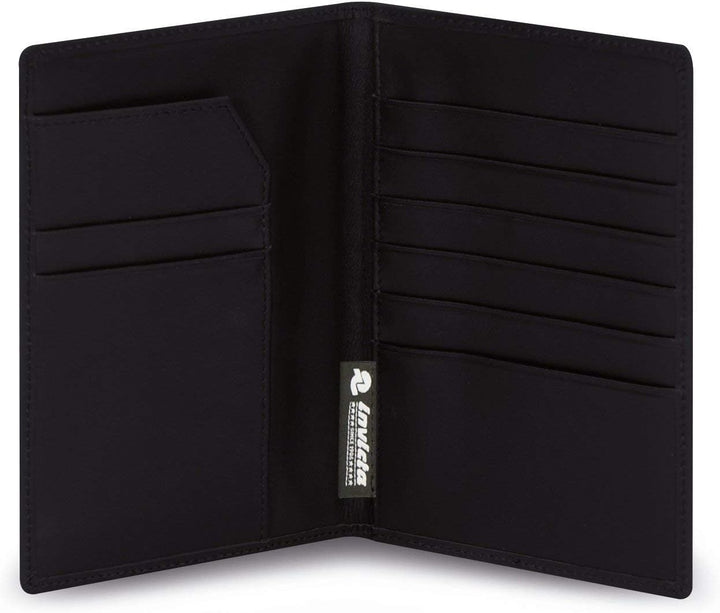 Invicta Reisepassetui, schwarz, Echtleder