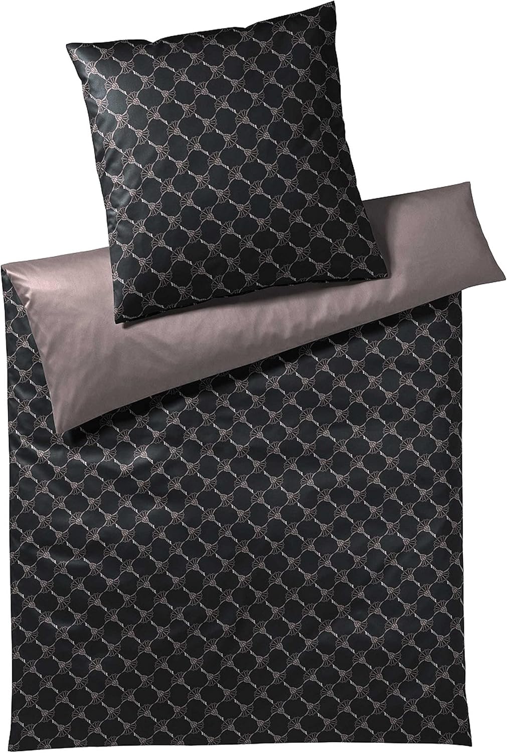 Joop! Bettwäsche Cornflower Double Shiny Black 1 Bettbezug 155 x 200 cm + 1 Kissenbezug 80 x 80 cm 1