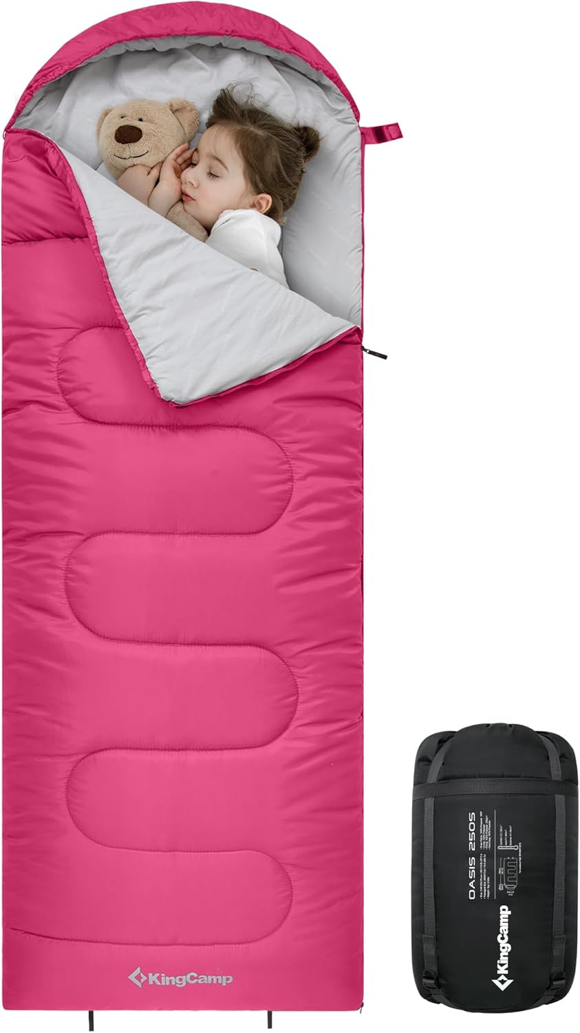 KingCamp Schlafsack Deckenschlafsack Camping Outddor 3-4 Jahreszeiten für Erwachsene Kinder Ultralei