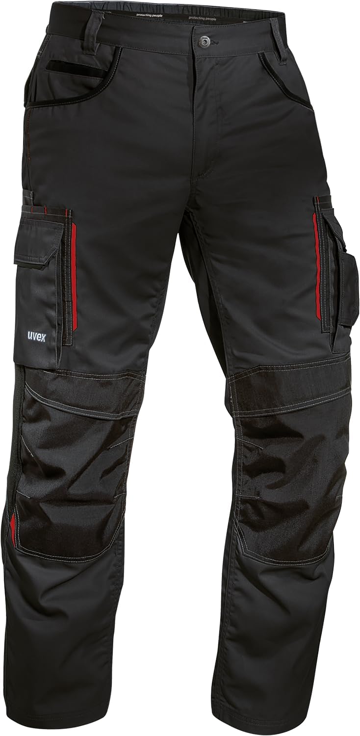 uvex Tune-up Herren-Arbeitshose lang - Männer-Arbeitshosen mit Stretch-Bund - Bundhose mit Kniepolst