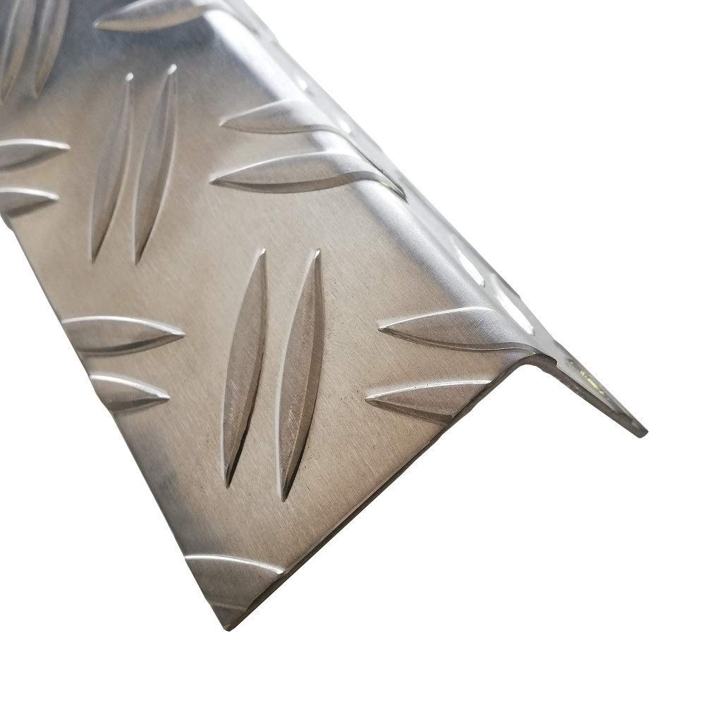 Riffelblech Alu Leiste, 2000mm Alu Riffelblech Kantenschutz 100x30 mm Schenkelinnenmass aus Alu Riff