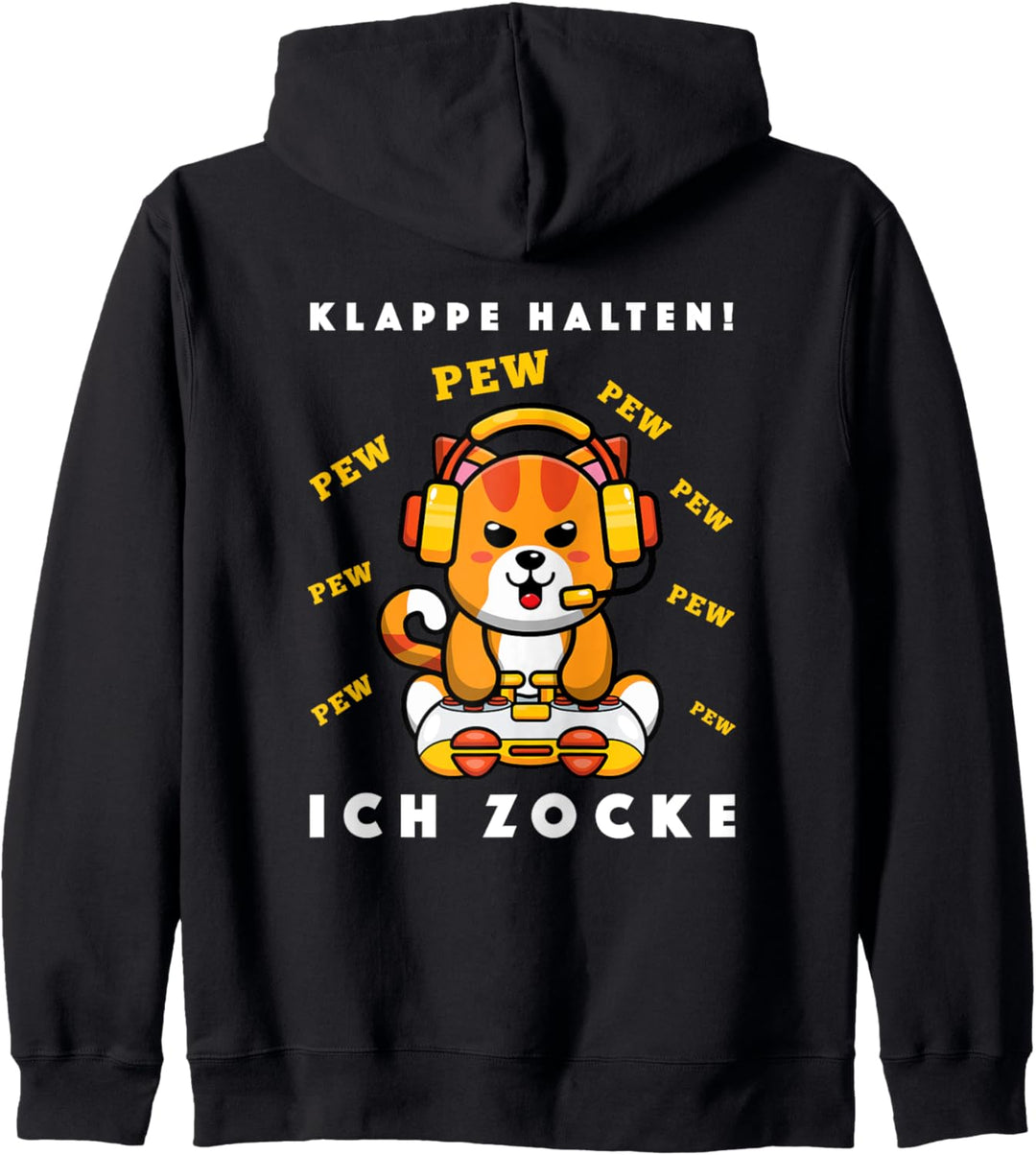 Gaming Katze Gaming Headset Gamer Spruch Outfit Gamer Nerds Kapuzenjacke