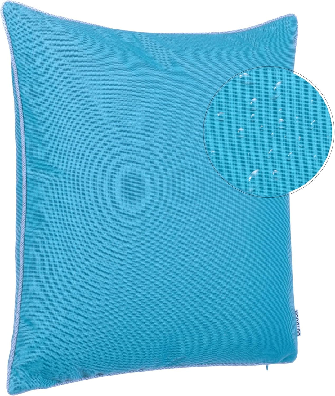 Brandsseller Outdoor Garten Kissen Dekokissen mit Paspel - Garngefärbt Uni Schmutz- und Wasserabweis