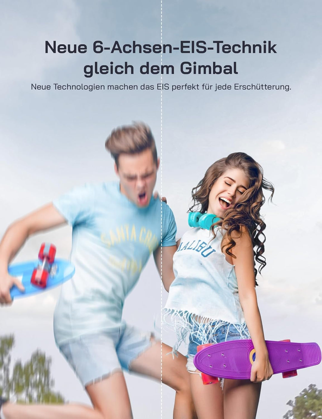 WOLFANG GA420 Action Cam 4K 60FPS Unterwasserkamera WiFi 10M Wasserdicht ohne GehÀuse 3.0 EIS Bildst