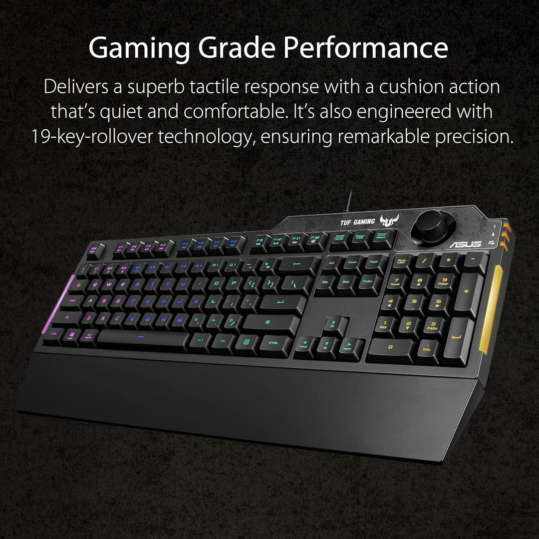 ASUS Tastatur K1 Gaming Keyboard französisches Layout 90MP01X0-BKFA00, Schwarz