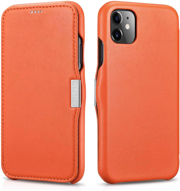 Mobiskin Hülle kompatibel mit Apple iPhone 11 (6,1 Zoll), Handyhülle mit echtem Leder, Case, Schutzh