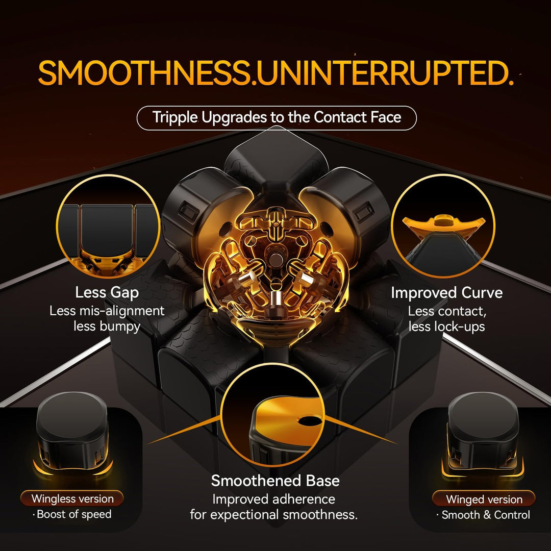 GAN 15 Maglev Zauberwürfel Magnetisch Speed Cube 3x3, Magischer Speed Cube, mit Flügelförmige Numeri