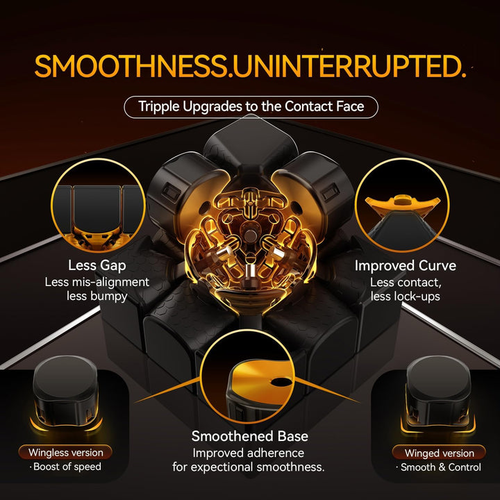 GAN 15 Maglev Zauberwürfel Magnetisch Speed Cube 3x3, Magischer Speed Cube, mit Flügelförmige Numeri