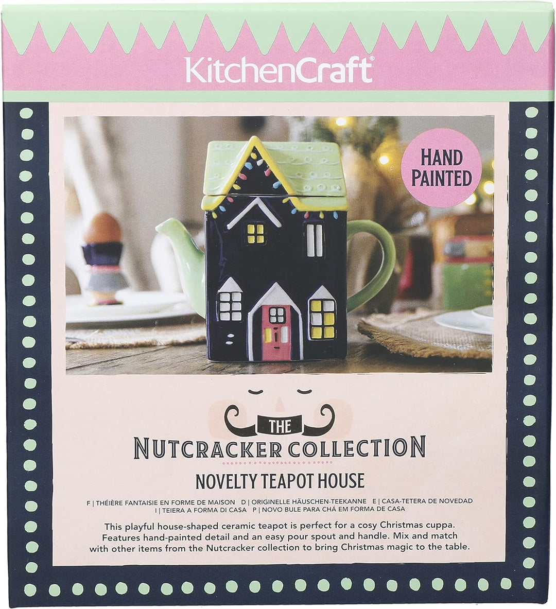 KitchenCraft The Nutcracker Collection Keramik-Teekanne, 1,2 l, in Geschenkbox