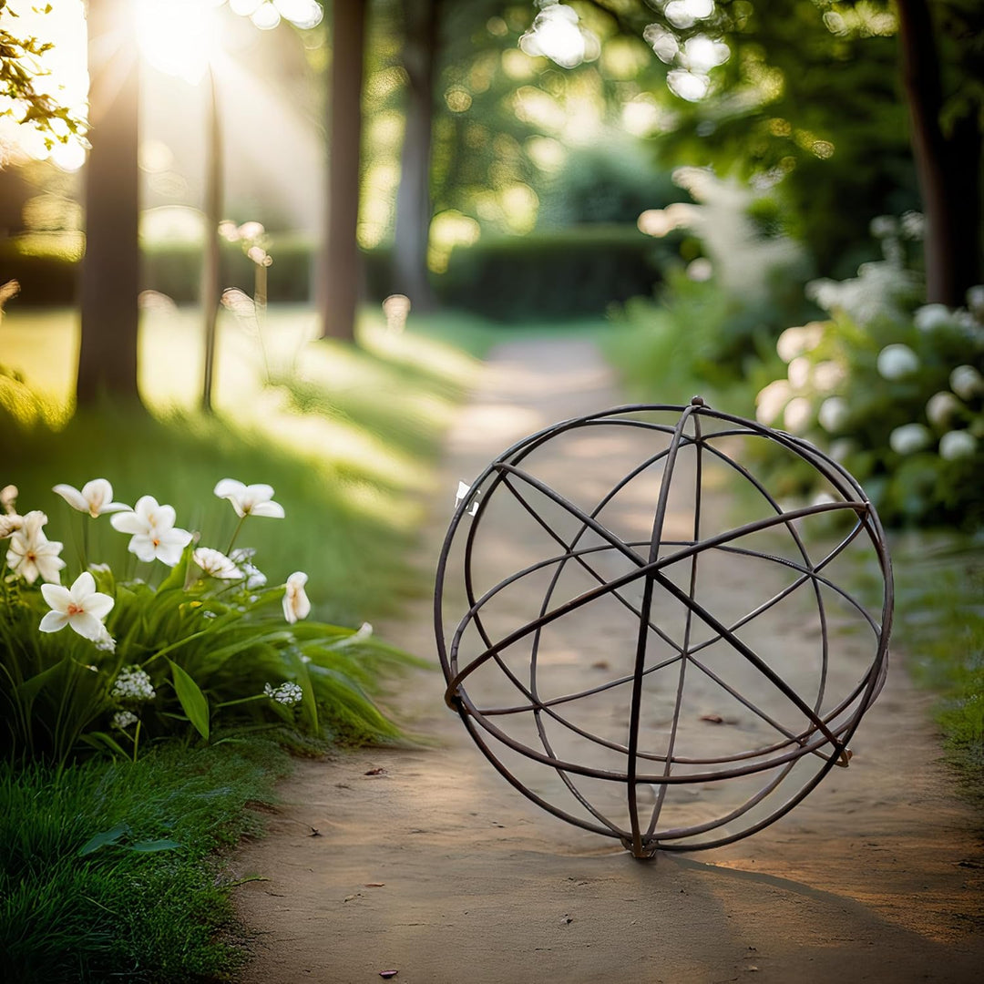 Rostkugel Dekokugel verrostet Drahtkugel Kugel Gartenkugel Metall Rost Deko Edelrost 40cm Durchmesse