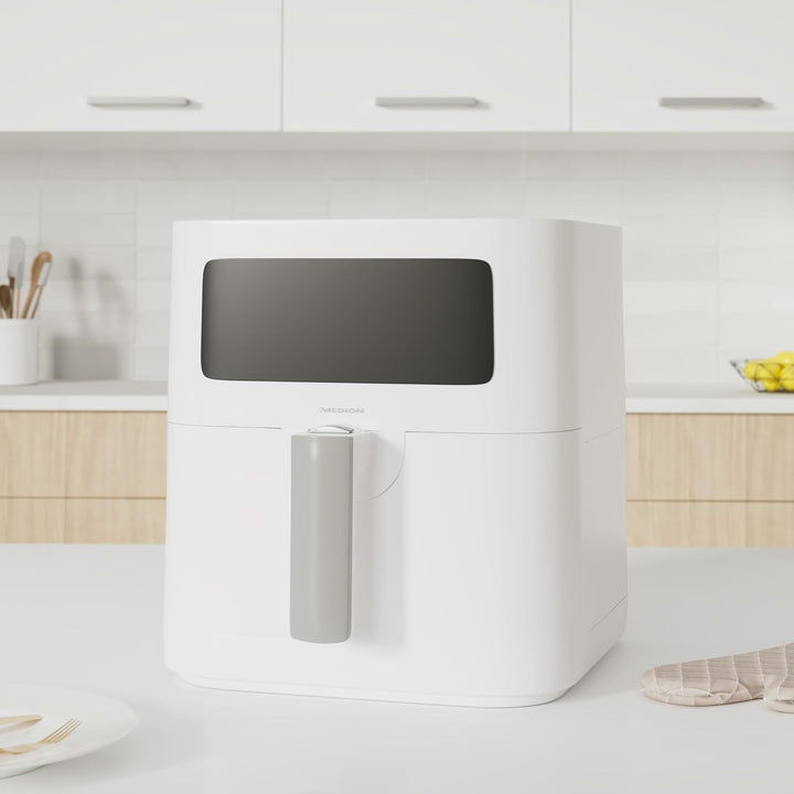 MEDION E40 XL Heissluftfritteuse (5,2 Liter Frittierkorb, 2.150 Watt, 9 Automatikprogramme, Backfunk