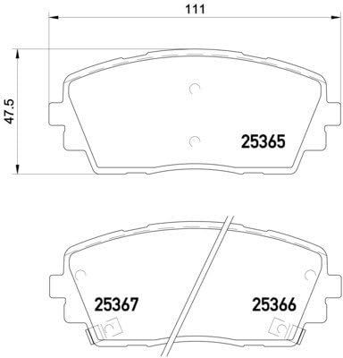Brembo P30053 Vordere Bremsbeläge, Anzahl 4