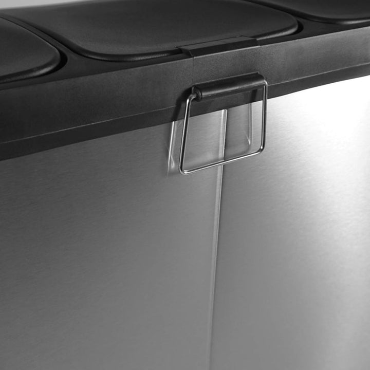 Jago® Mülleimer – 16/24/45/60 Liter - 2 oder 3 fächer, Edelstahl, mit Inneneimer, Handgriff, Deckel,