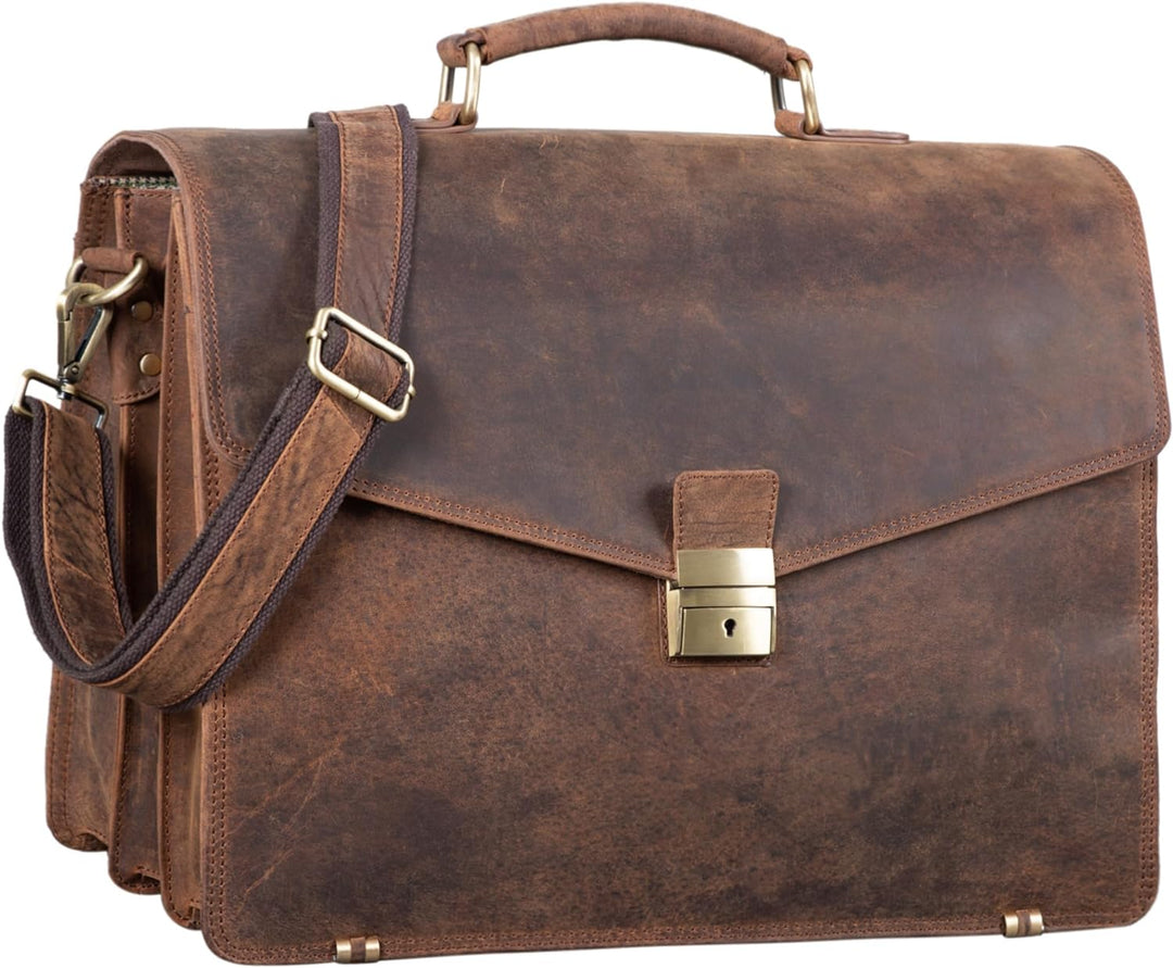 STILORD 'Morpheus' Aktentasche Leder Gross Herren XXL Businesstasche riesige Lehrertasche mit Laptop