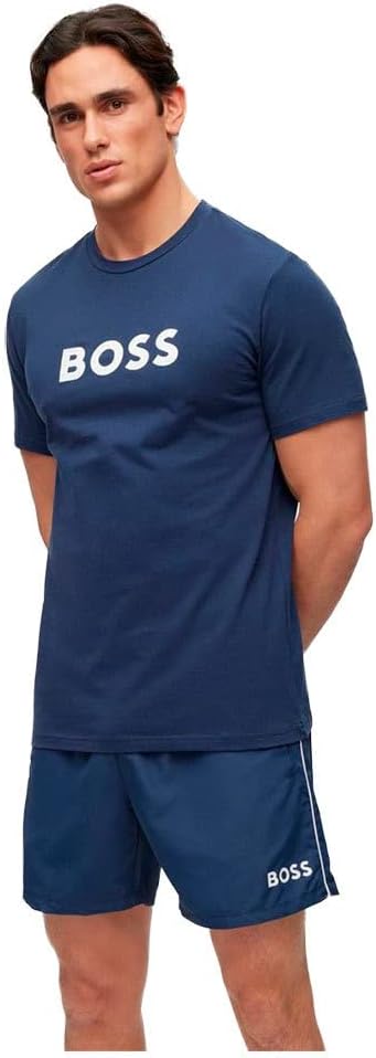 BOSS Herren Rn Beach_T_Shirt XS Blau, XS Blau