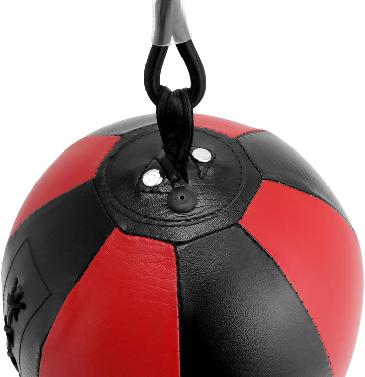 QWORK® Doppelendball Punchingball Speedball Set für MMA und Boxtraining - Hochwertiges PU-Leder - In