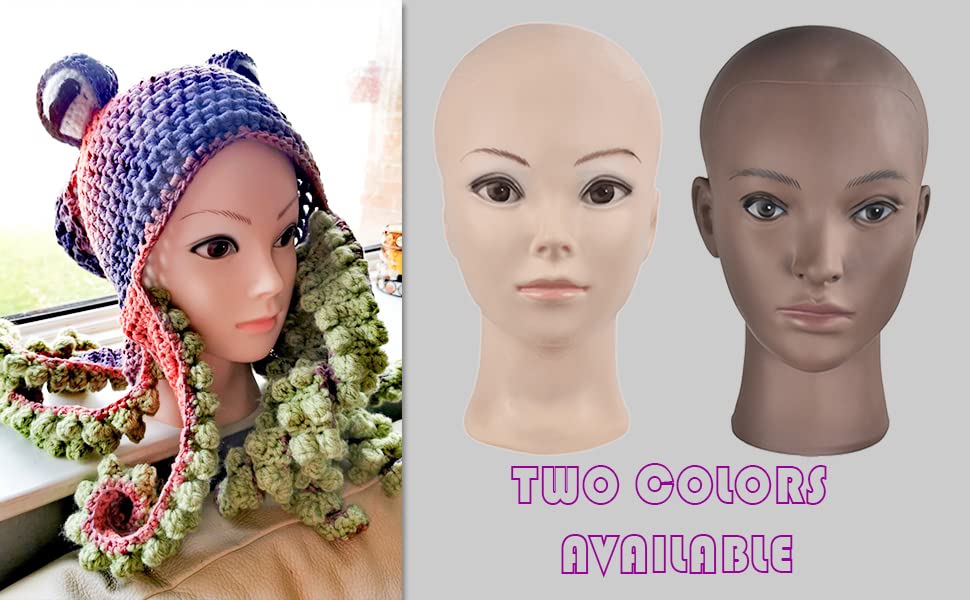 Mannequin-Kopf, weiblich, ohne Haare, Übungskopf für Perückenherstellung und zum Ausstellen von Perü