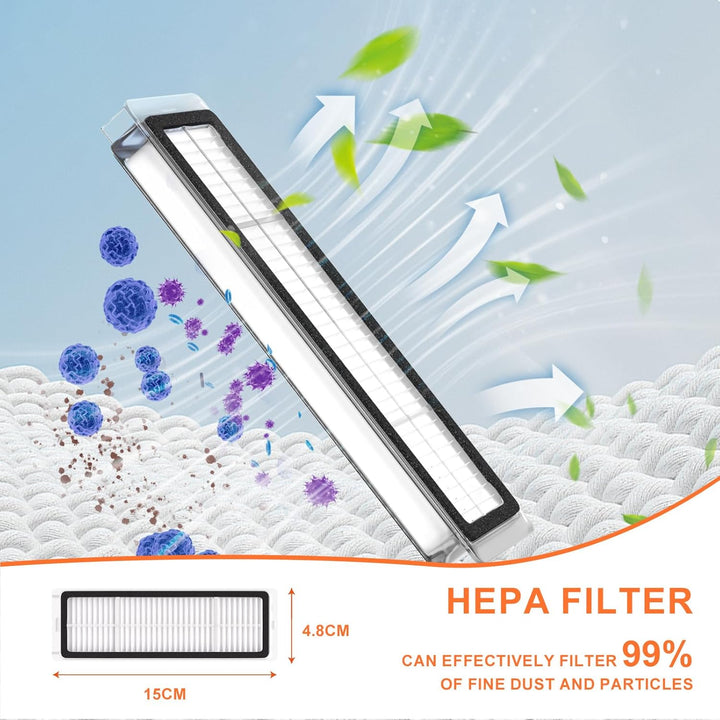 Zubehörset für Dreame L10s Ultra/L10 Ultra Saugroboter: BAKTH 18 Stück Saugroboter Ersatzteile Zubeh