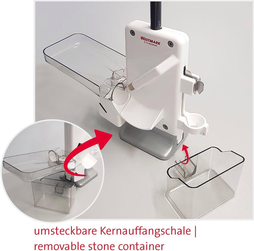 Westmark Kirschen-Doppelentkerner und Pflaumenentsteiner, Kombi-Entkerner, extra schnell: für 2 Kirs