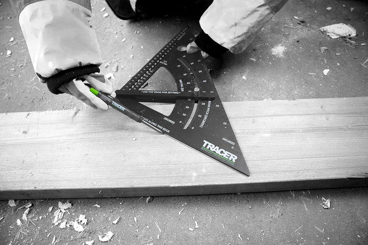 TRACER 12" ProSquare Einstellbares Zimmermannswinkel (Professionelles Vierkantwerkzeug für den Bau m