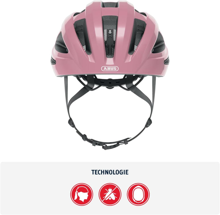 ABUS Rennradhelm Macator - sportiver Fahrradhelm für Einsteiger - auch für Zopfträger/-innen - für D