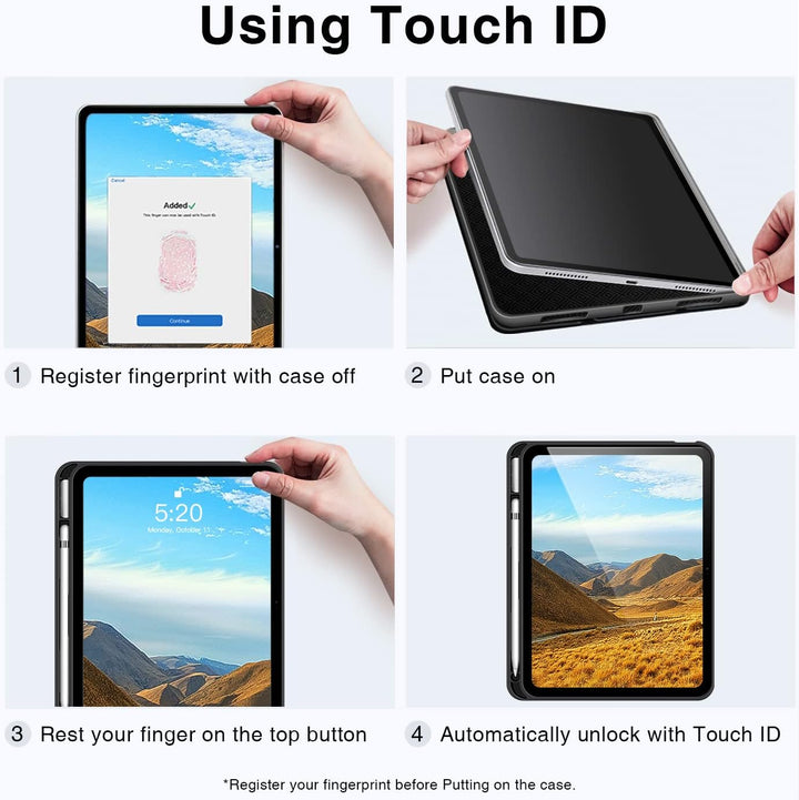 Antbox Hülle für iPad 10 Generation 2022 10,9 Zoll mit stifthalter Apple Pencil Halter Auto Schlaf/W