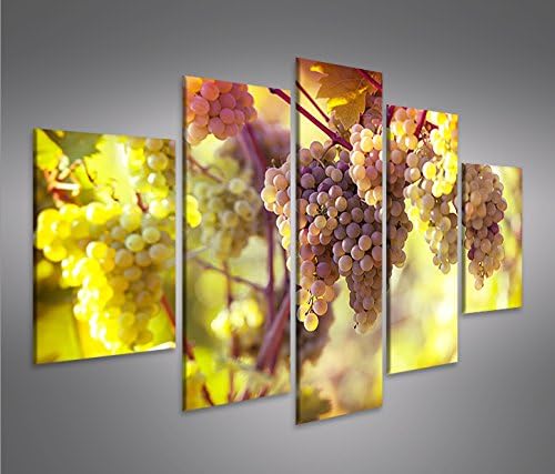islandburner Bild Bilder auf Leinwand Weintrauben Reben Wein Weinberg MF XXL Poster Leinwandbild Wan