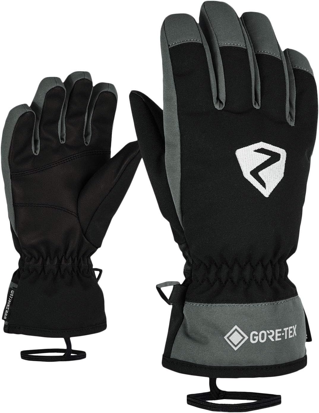 Ziener Kinder Larino Skihandschuhe 6 schwarz, magnetfarben, 6 schwarz, magnetfarben