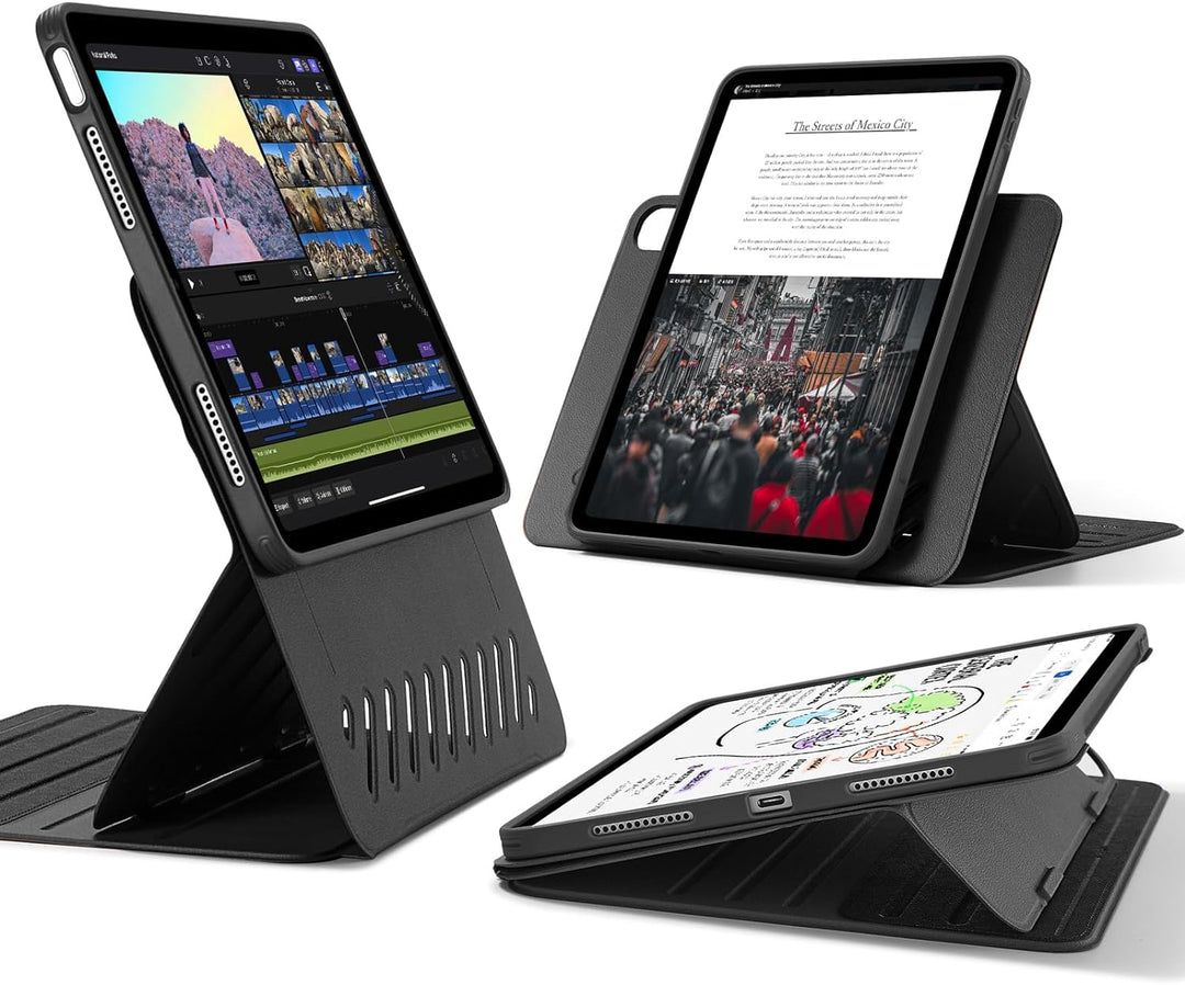 ESR für iPad Air 13 Zoll M2 Hülle (2024), Drehbare Hülle mit Abnehmbarer Magnetabdeckung, Ständer im