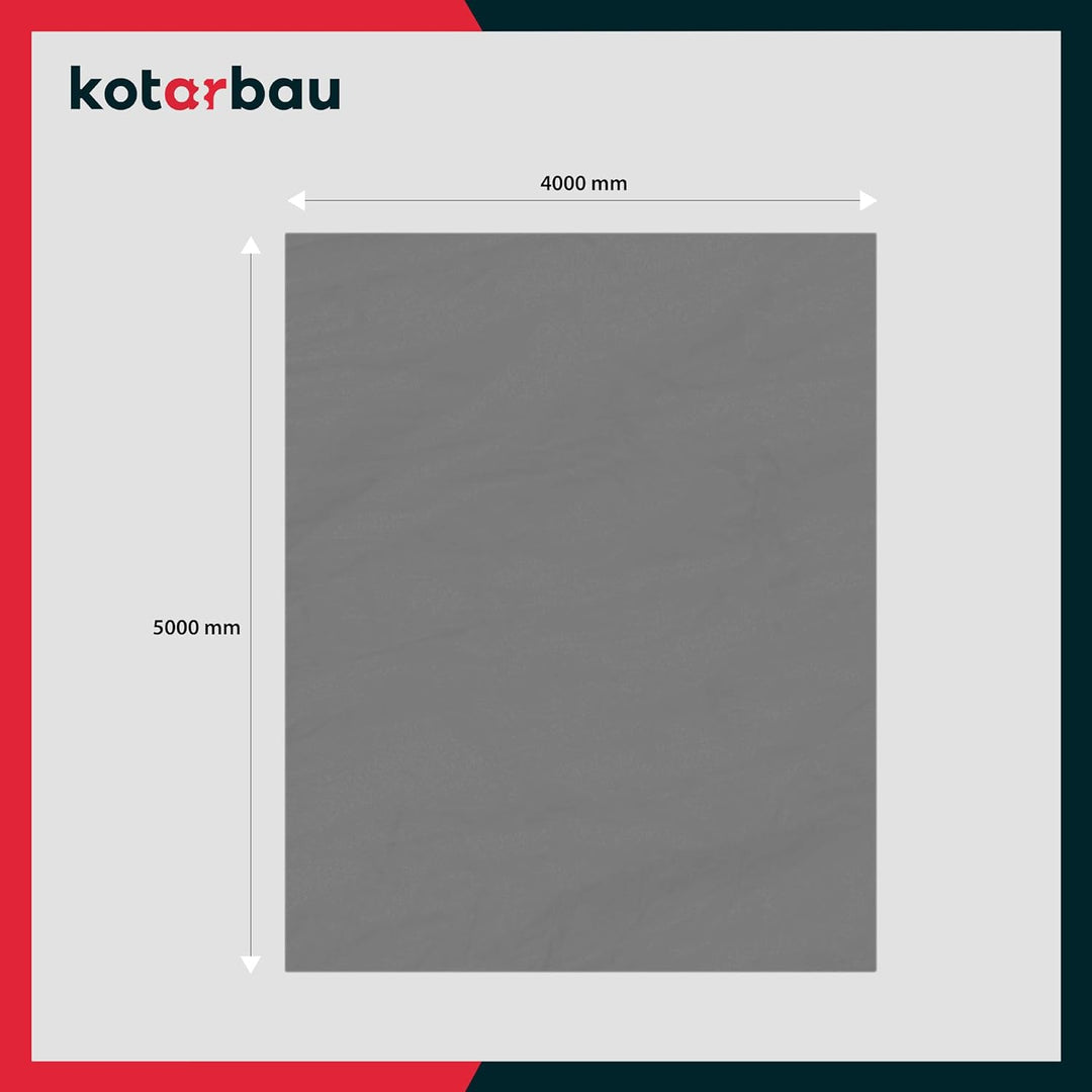 KOTARBAU® 50er Set Abdeckfolie 4x5m Stark Staubschutzfolie Plastikplane Baufolie Allzweck-Folie Male