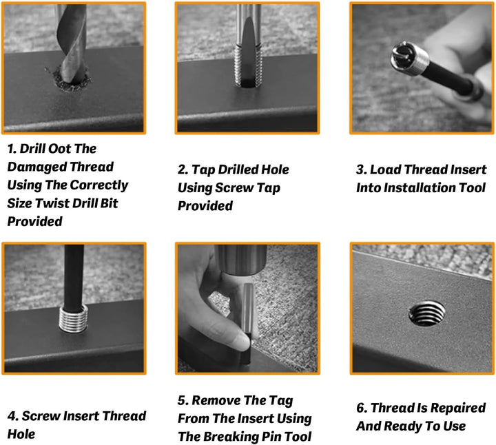 Heli Coil, Coil Master Kit, 17 Stück Gewindeeinsätze M11x1,25 Innengewinde Reparaturzubehör Sortimen