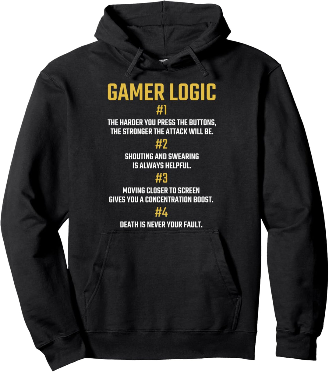 Gamer Logik Gaming Zocken Zocker Pullover Hoodie